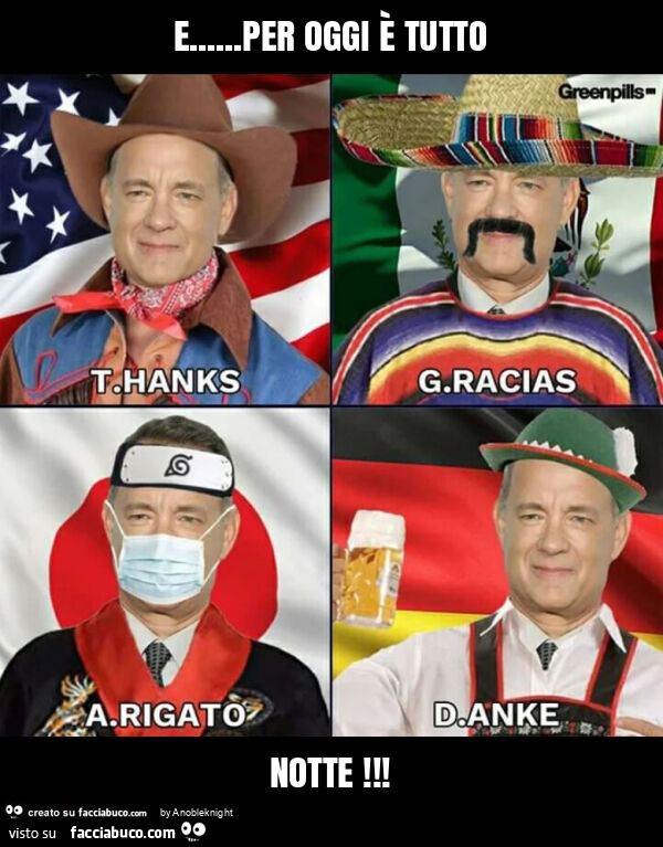 E&hellip; per oggi è tutto notte