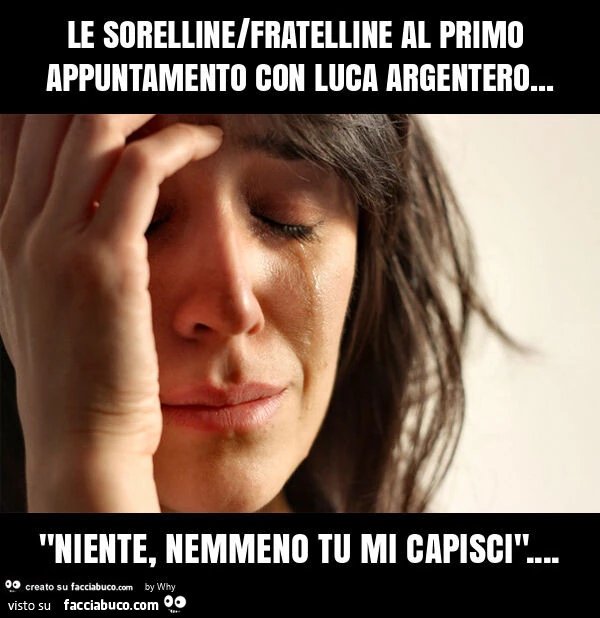 Le sorelline/fratelline al primo appuntamento con luca argentero&hellip; "niente, nemmeno tu mi capisci"