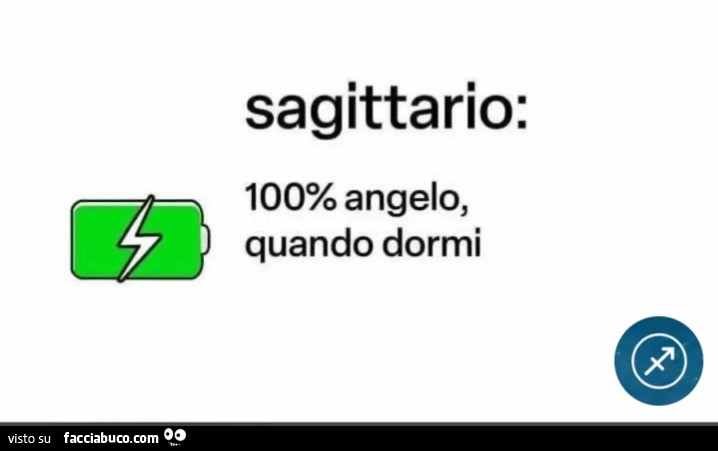 Sagittario: 100% angelo, quando dormi