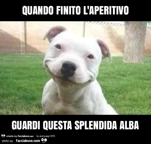 Quando finito l'aperitivo guardi questa splendida alba