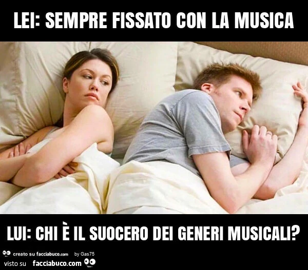 Lei: sempre fissato con la musica lui: chi è il suocero dei generi musicali?