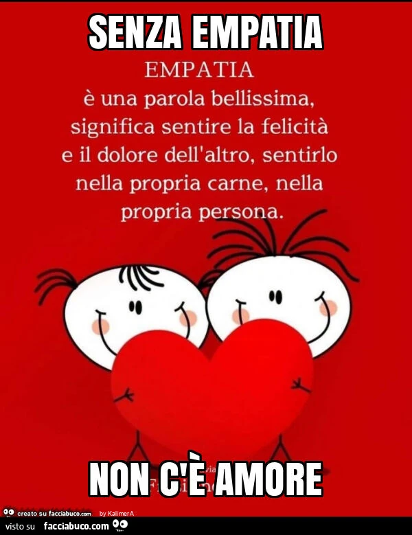 Senza empatia non c'è amore