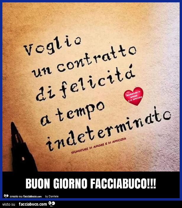 Buon giorno facciabuco
