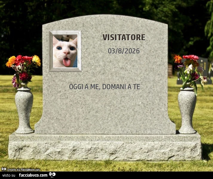 Visitatore. Oggi a me, domani a te