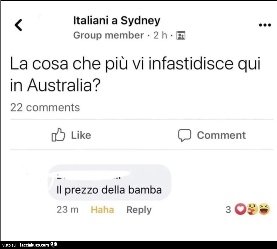 La cosa che piรน vi infastidisce qui in australia? Il prezzo della bamba