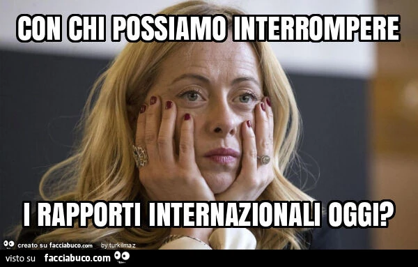 Con chi possiamo interrompere i rapporti internazionali oggi?