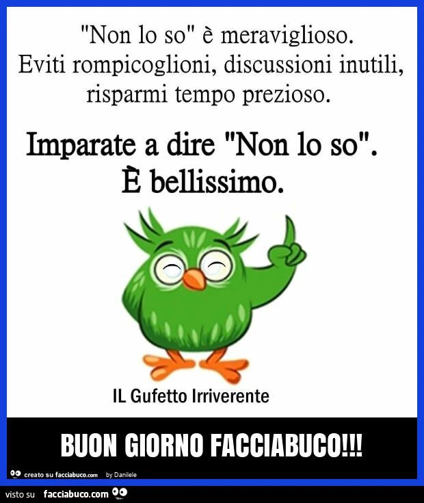 Buon giorno facciabuco
