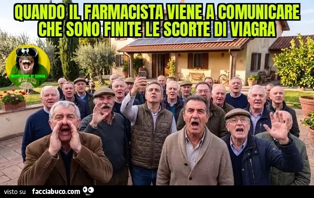 Quando il farmacista viene a comunicare che sono finite le scorte di viagra