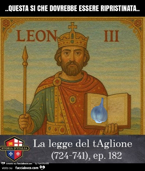 Questa si che dovrebbe essere ripristinata