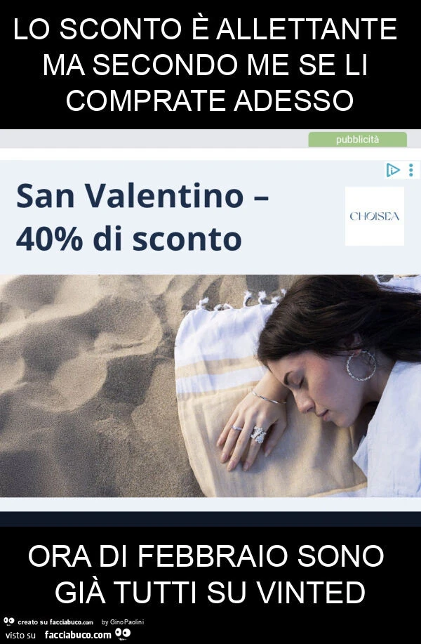 Lo sconto è allettante ma secondo me se li comprate adesso ora di febbraio sono già tutti su vinted