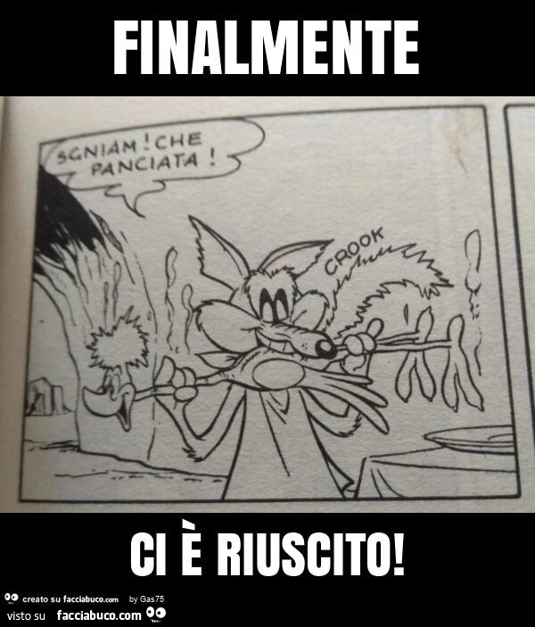 Finalmente ci è riuscito