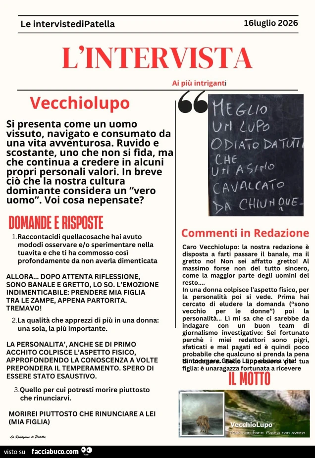 Intervista a Vecchiolupo