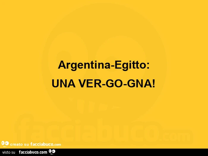 Argentina-Egitto: una ver-go-gna! Arbitro venduto