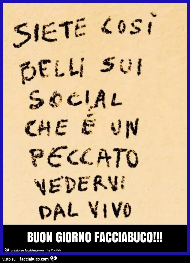 Buon giorno facciabuco