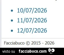 Date iscrizioni di luglio