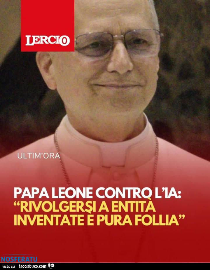 Rivolgersi a entità inventata è pura follia