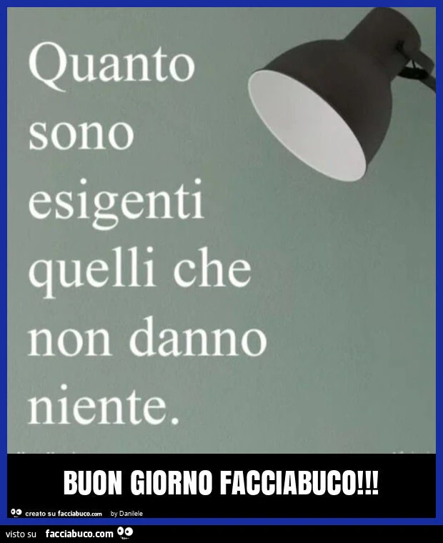 Buon giorno facciabuco