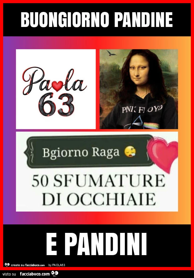 Buongiorno pandine e pandini