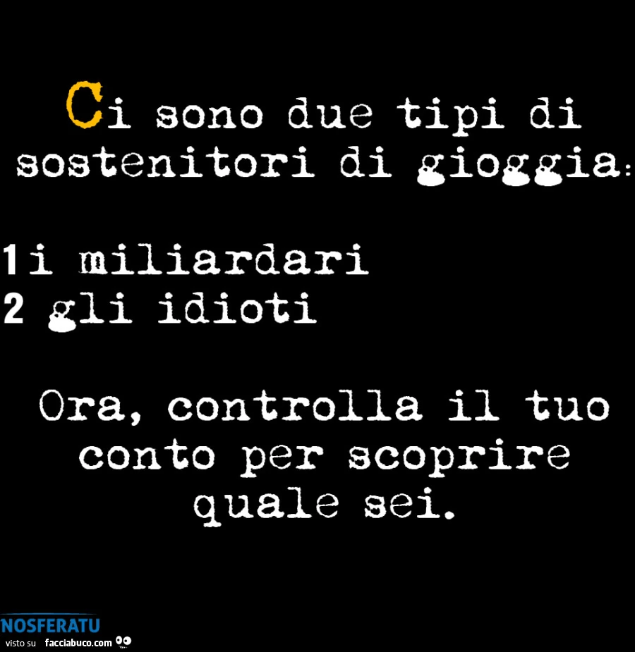 I sostenitori di gioggia