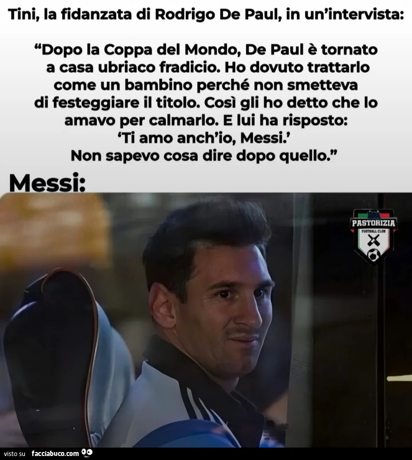 Tini, la fidanzata di Rodrigo De Paul, in un'intervista: "Dopo la Coppa del Mondo, De Paul è tornato a casa ubriaco fradicio. Ho dovuto trattarlo come un bambino perché non smetteva di festeggiare il titolo. Così gli ho detto che lo amavo per ca