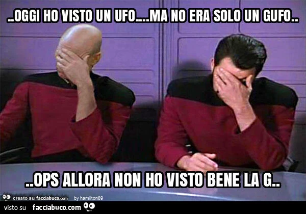 Oggi ho visto un ufo… ma no era solo un gufo… ops allora non ho visto bene la g