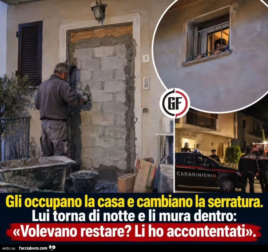 Mi occupi casa, ti muro dentro