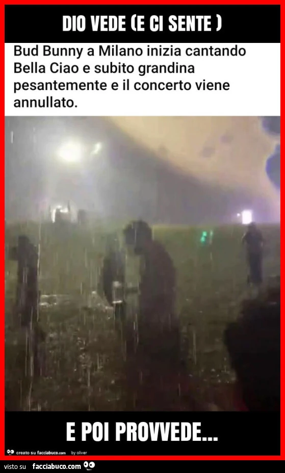 Dio vede (e ci sente ) e poi provvede