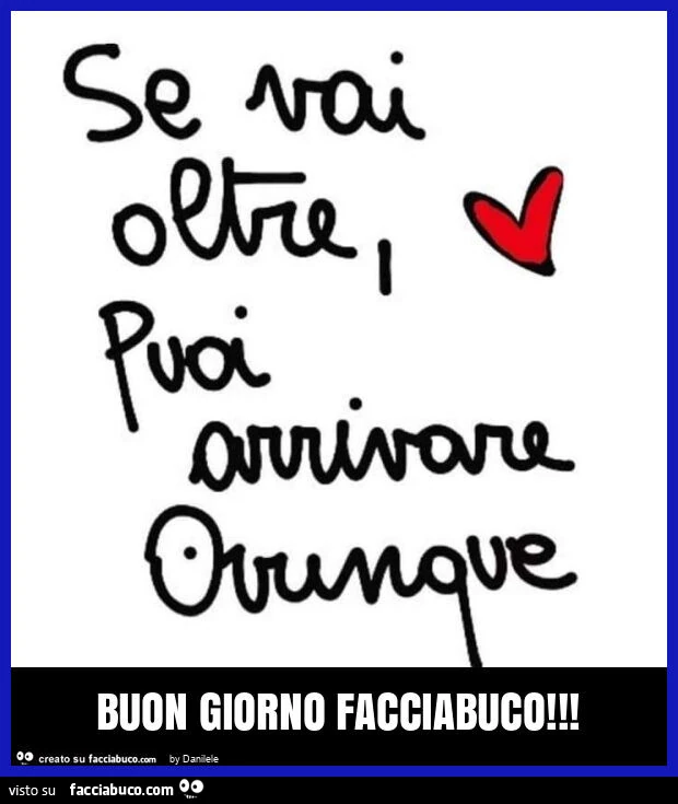 Buon giorno facciabuco