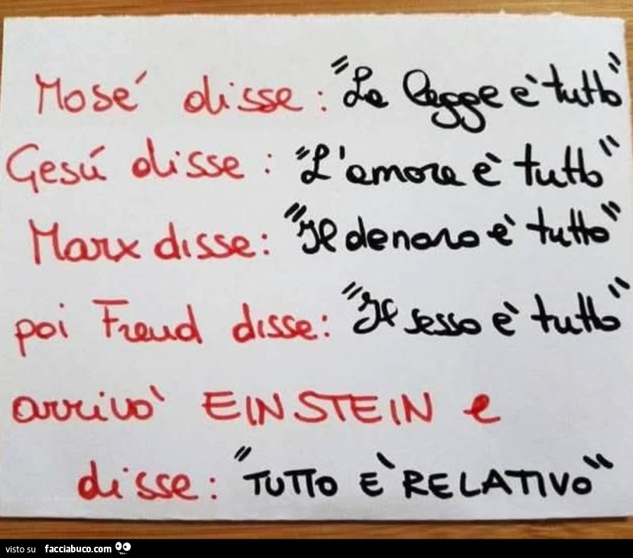 Il TUTTO è sempre relativo, anche mangiare tutto