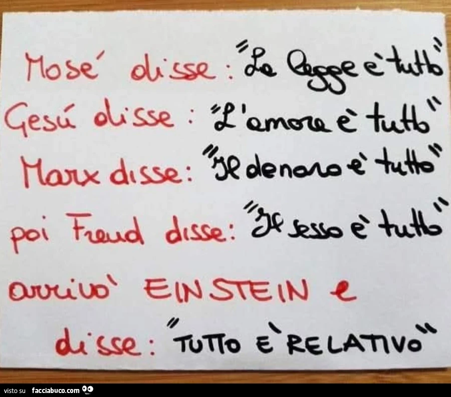 Il TUTTO è sempre relativo, anche mangiare tutto