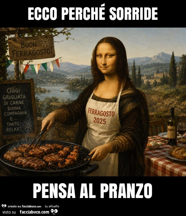 Ecco perché sorride pensa al pranzo