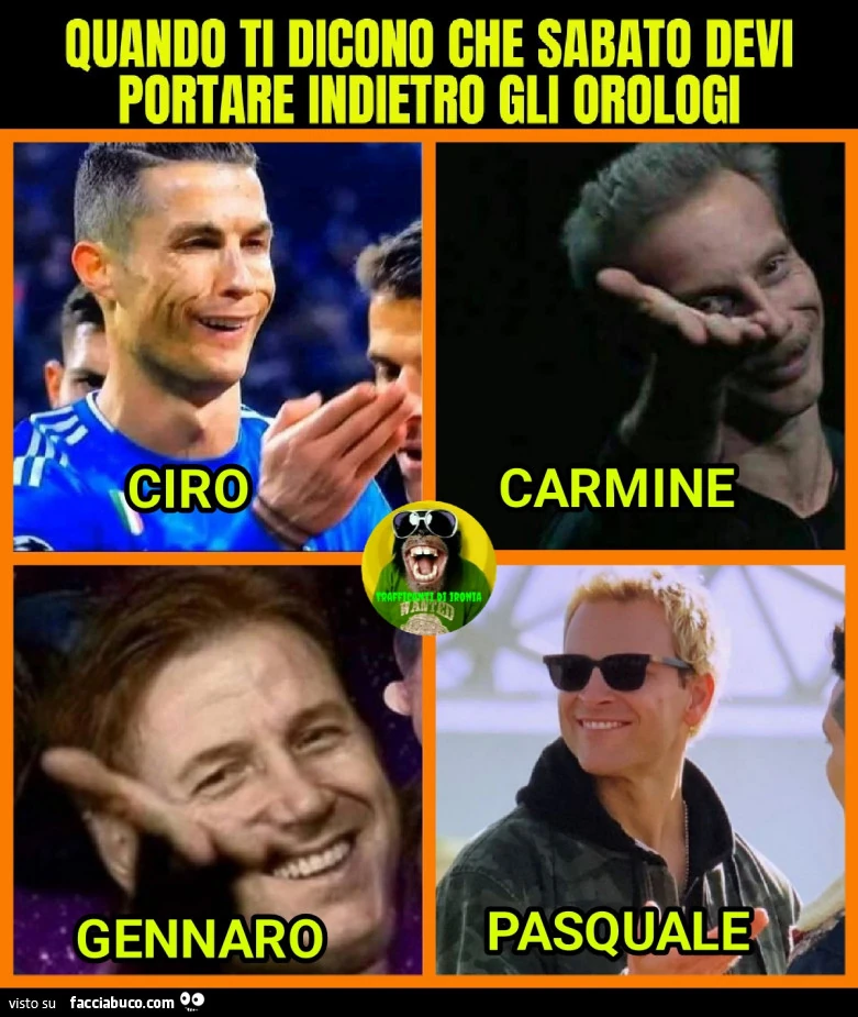 Quando ti dicono che sabato devi portare indietro gli orologi