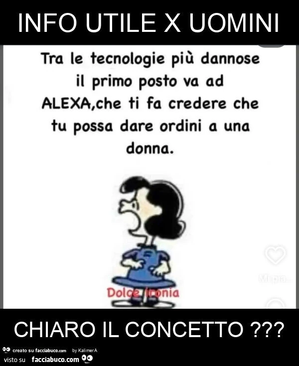 Info utile x uomini chiaro il concetto? &hellip; Alexa