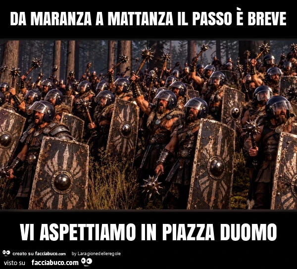 Da maranza a mattanza il passo è breve vi aspettiamo in piazza duomo