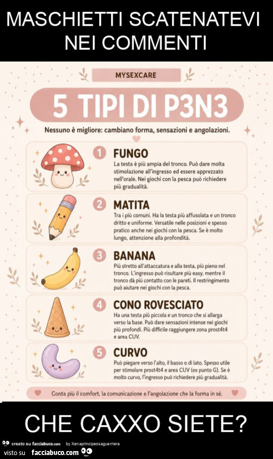 Maschietti scatenatevi nei commenti che caxxo siete?