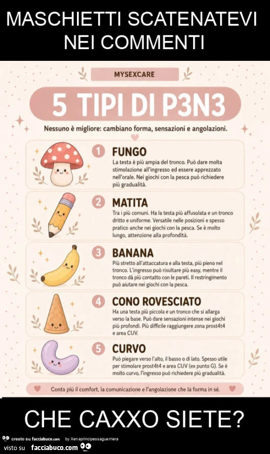 Maschietti scatenatevi nei commenti che caxxo siete?