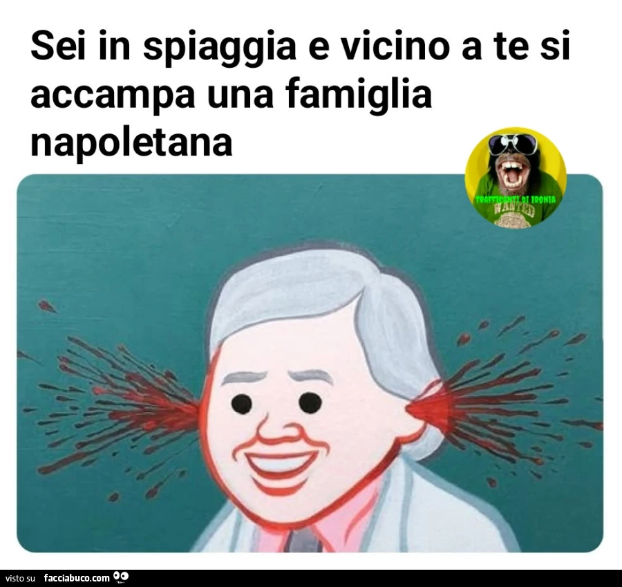 Sei in spiaggia e vicino a te si accampa una famiglia napoletana