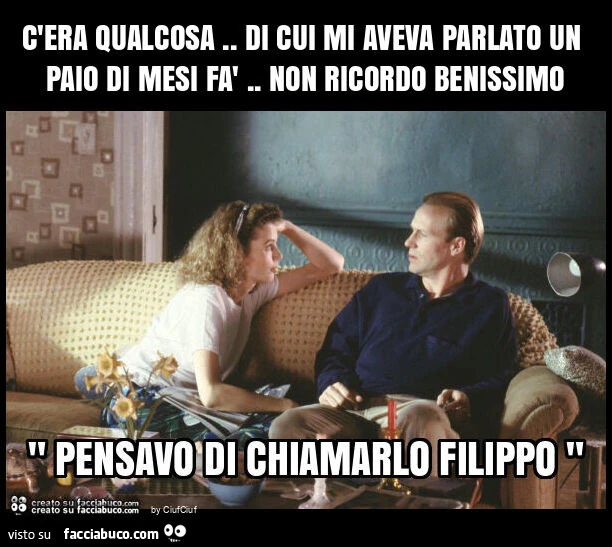 C'era qualcosa. Di cui mi aveva parlato un paio di mesi fà. Non ricordo benissimo