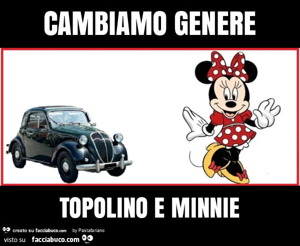 Cambiamo genere topolino e minnie
