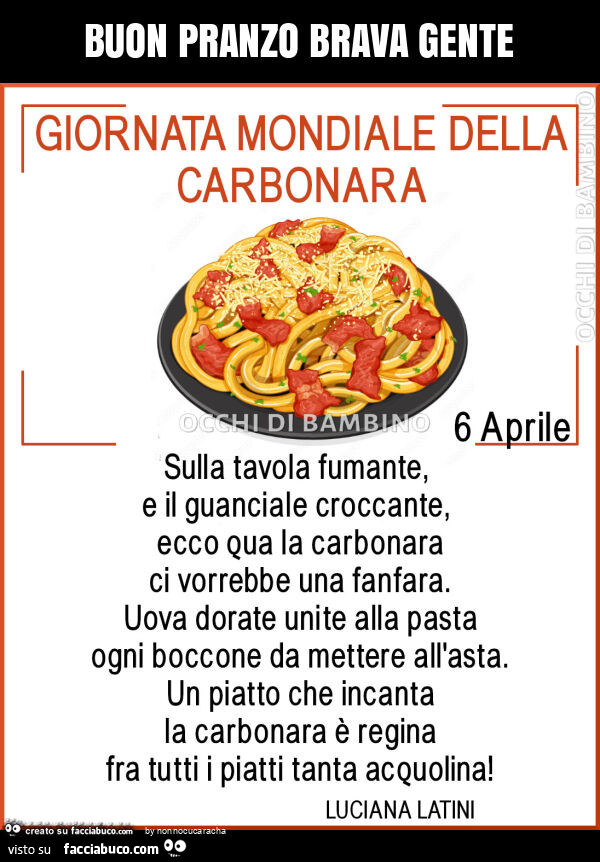 Buon pranzo brava gente