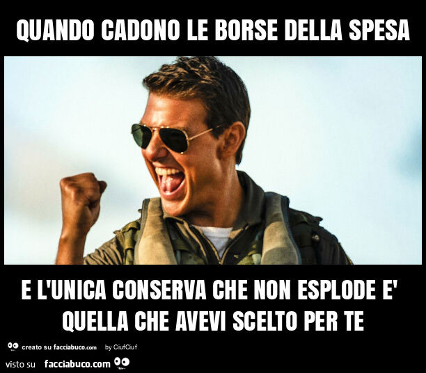 Quando cadono le borse della spesa e l'unica conserva che non esplode è quella che avevi scelto per te