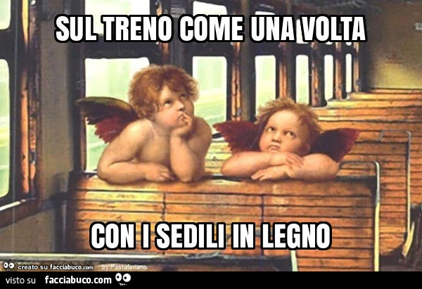Sul treno come una volta con i sedili in legno