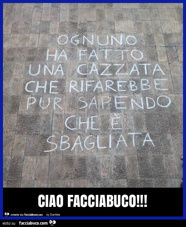 Ciao facciabuco