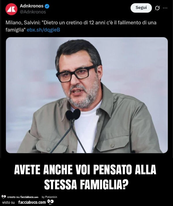 Avete anche voi pensato alla stessa famiglia?