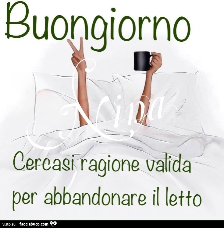 Buongiorno. Cercasi ragione valida per abbandonare il letto
