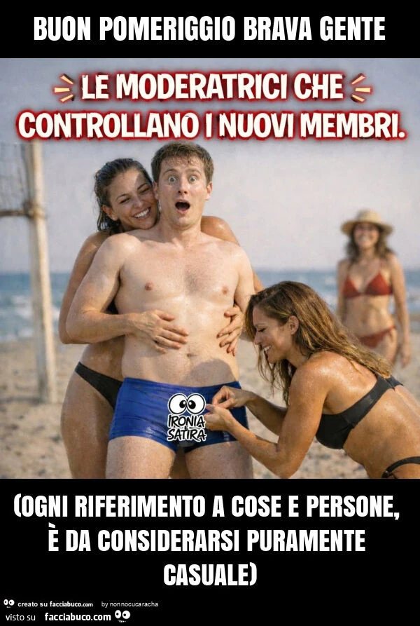 Buon pomeriggio brava gente (ogni riferimento a cose e persone, è da considerarsi puramente casuale)