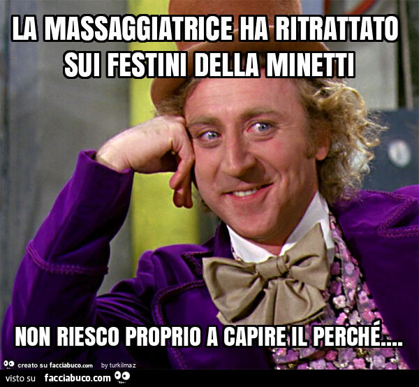 La massaggiatrice ha ritrattato sui festini della minetti non riesco proprio a capire il perché