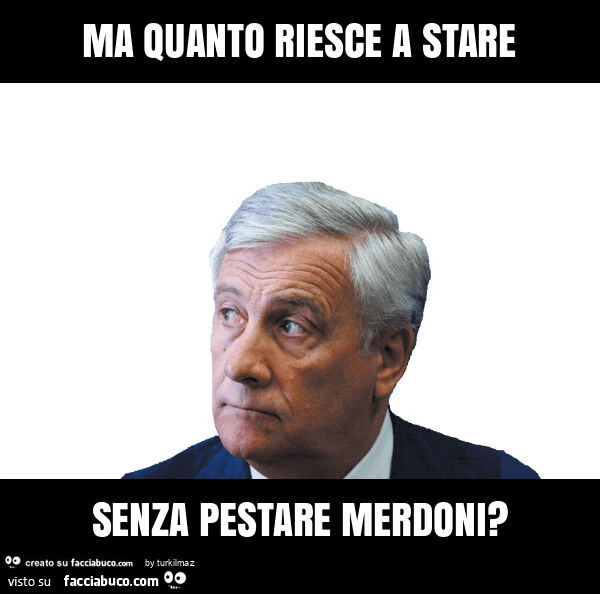 Ma quanto riesce a stare senza pestare merdoni?