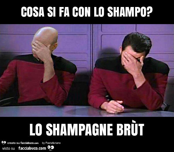Cosa si fa con lo shampo? Lo shampagne brùt