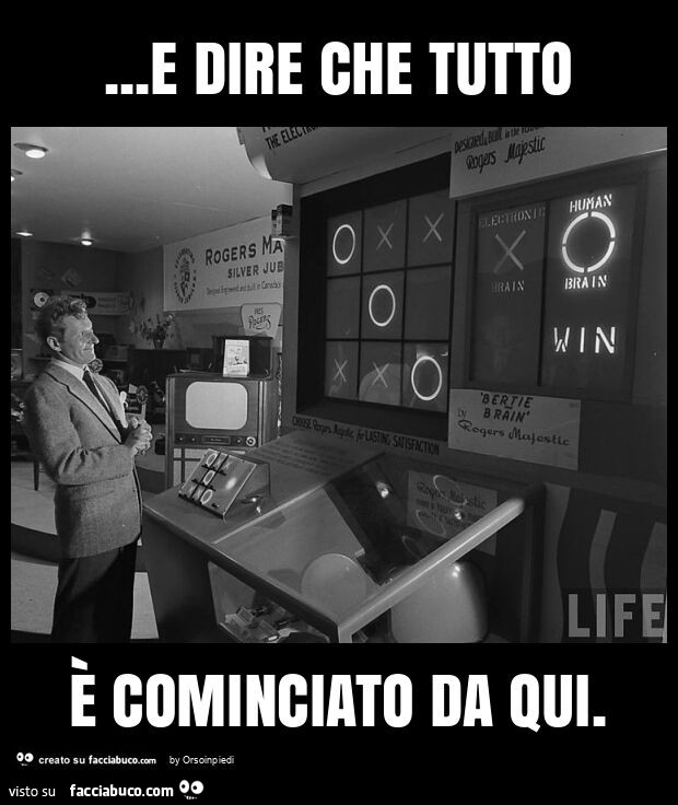 E dire che tutto è cominciato da qui